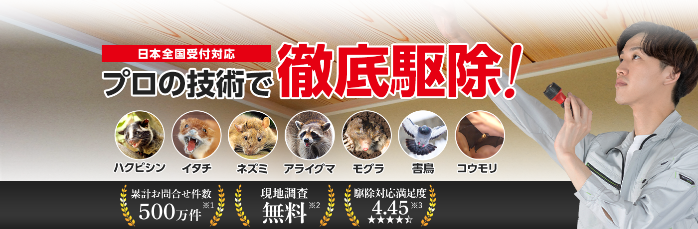 害獣駆除110番の公式サイト掲載ビジュアル